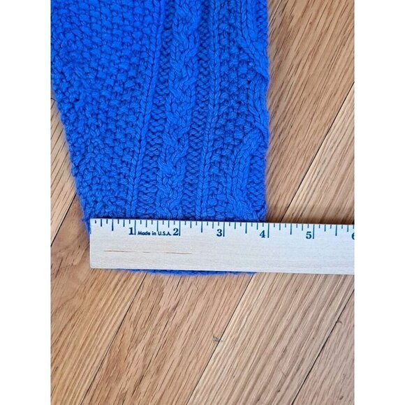 Icelandic Design Women's Medium Cable Knit Sweater Purple Silk Angora Full Zip - Picture 9 of 12